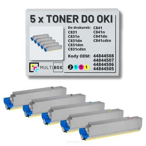 5-PAK Multibox Toner do OKI C831 C841 black/cyan/magenta/yellow zamiennik