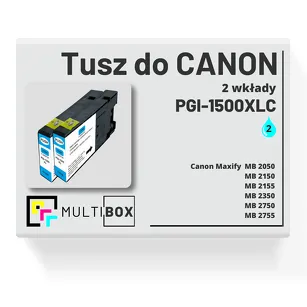 Tusz do CANON PGI-1500XLC 2-pak cyan zamiennik Multibox