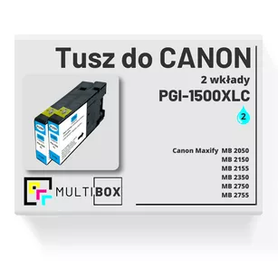 Tusz do CANON PGI1500XLC 2-pak cyan zamiennik Multibox