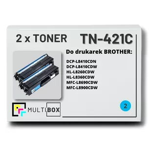 Toner do BROTHER TN421C 2-pak Cyan Multibox zamiennik