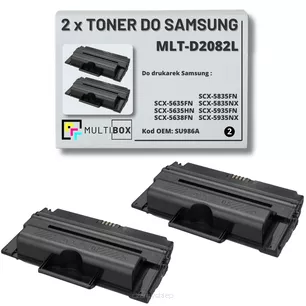 2-pak Toner do SAMSUNG SCX5635 SCX5835 MLT-D2082L SU986A 10K Multibox Zamiennik