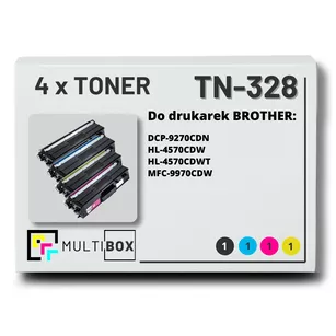 Toner do BROTHER TN328 4-pak CMYK Multibox zamiennik