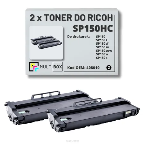 2-PAK Multibox Toner do RICOH SP150HC 408010 Zamiennik