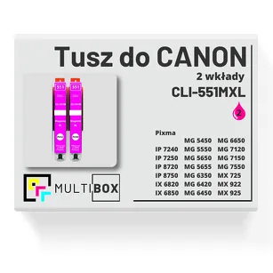 Tusz do CANON CLI-551MXL 2-pak magenta zamiennik Multibox