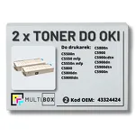 2-PAK Multibox Toner do OKI C5800 C5900 43324424 black zamiennik - 2