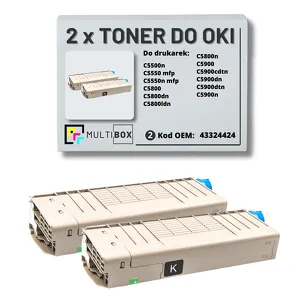 2-PAK Multibox Toner do OKI C5800 C5900 43324424 black zamiennik
