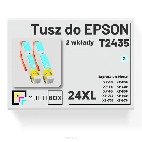 Tusz do EPSON 24XL T2435 C13T24354010 2-pak light cyan zamiennik Multibox