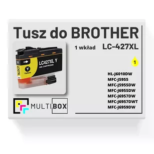 Tusz do BROTHER LC427XLY yellow zamiennik Multibox