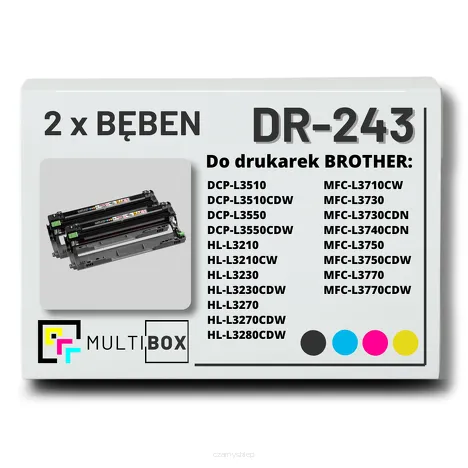 2-PAK Multibox Bęben do BROTHER DR243CL CMYK zamiennik