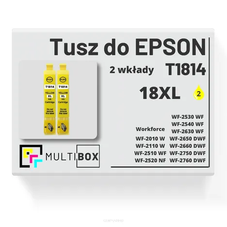 2-PAK Multibox Tusz do EPSON 18XL T1814 C13T18144010 yellow zamiennik