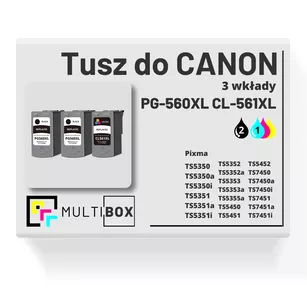 Tusz do CANON PG560XL CL561XL 3-pak black / color zamiennik Multibox