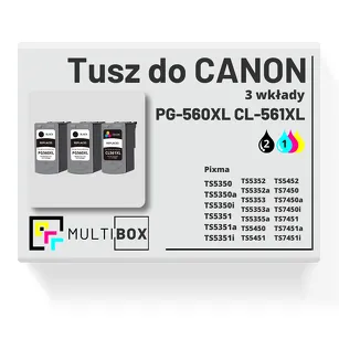3-PAK Multibox Tusz do CANON PG560XL CL561XL black / color zamiennik