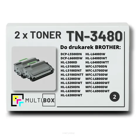 2-PAK Multibox Toner do BROTHER TN3480 zamiennik