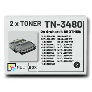 Toner do BROTHER TN3480 2-pak Multibox zamiennik