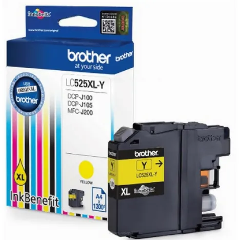 BROTHER tusz LC525XLY oryginalny yellow 1300 stron
