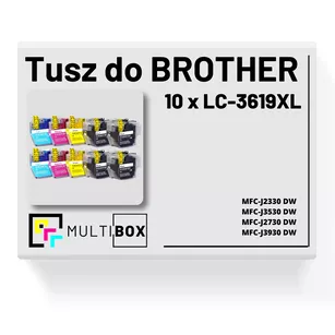 10-pak Tusz do BROTHER LC3619XL Multibox