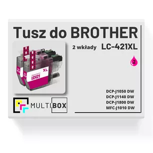 Tusz do BROTHER LC421XLM 2-pak magenta zamiennik Multibox