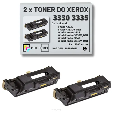 2-pak Toner do XEROX 3330 3335 106R03623 15K Multibox zamiennik