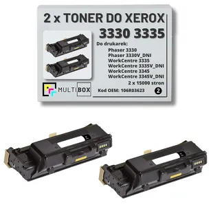 2-PAK Multibox Toner do XEROX 3330 3335 106R03623 15K zamiennik