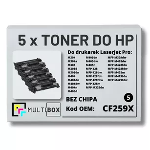 Toner do HP CF259X 59X LaserJet Pro M304 M404 M428 5-pak zamiennik Multibox