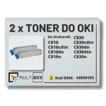 2-PAK Multibox Toner do OKI C810 C830 44059105 yellow zamiennik - 2