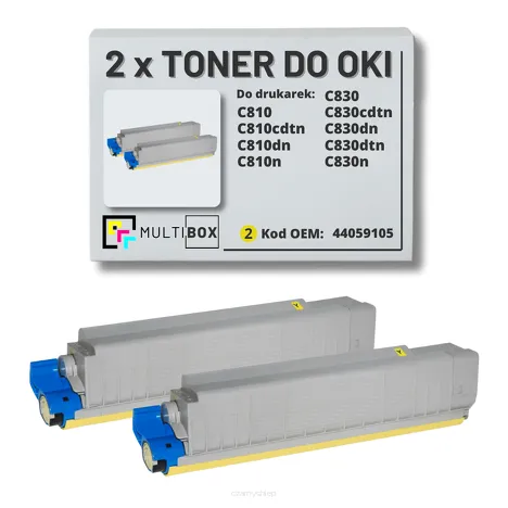 2-PAK Multibox Toner do OKI C810 C830 44059105 yellow zamiennik