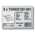 3-PAK Multibox Toner do OKI C5850 C5950 MC560 cyan/magenta/yellow zamiennik - 2