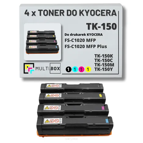 EOL 4-pak Toner do KYOCERA TK150 FSC1020 6.5K/3x6,0K CMYK Multibox zamiennik