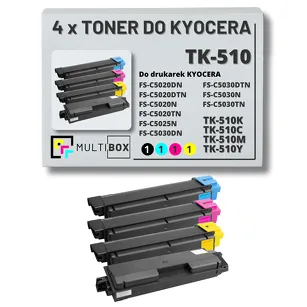 EOL 4-PAK Multibox Toner do KYOCERA TK510 FSC5020/5025/5030 4x8,0K CMYK zamiennik