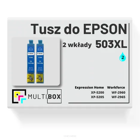 Tusz do EPSON 503XL T09R2 C13T09R24010 2-pak cyan zamiennik Multibox