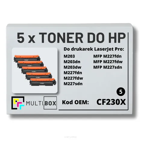 5-PAK Multibox Toner do HP CF230X 30X M203 M227 zamiennik