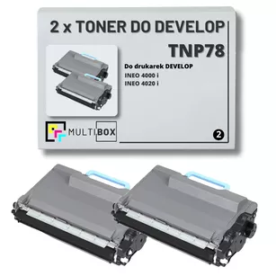2-pak Toner do DEVELOP TNP78 INEO 4000i 4020i 12.0K black Multibox Zamiennik