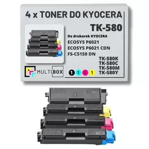 4-pak Toner do KYOCERA TK580 FSC5150 ECOSYS P 6021 3.5K/3x2,8K CMYK Multibox zamiennik