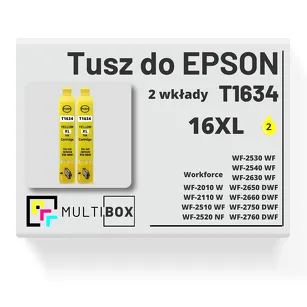 2-PAK Multibox Tusz do EPSON 16XL T1634 C13T16344010 yellow zamiennik