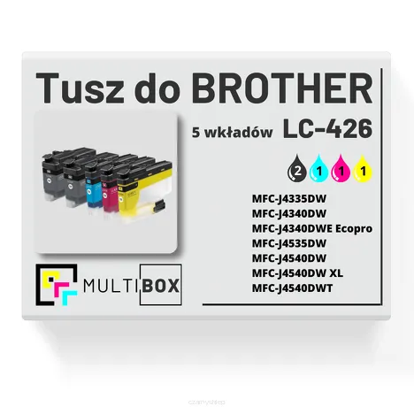 Tusz do BROTHER LC-426 5-pak cyan / magenta / yellow / black zamiennik Multibox