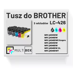 Tusz do BROTHER LC426 5-pak cyan / magenta / yellow / black zamiennik Multibox