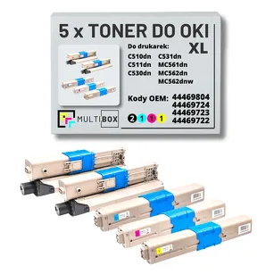 Toner do OKI C510 C511 MC562 5-pak XL black/cyan/magenta/yellow zamiennik Multibox