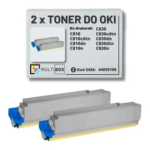 2-PAK Multibox Toner do OKI C810 C830 44059108 black zamiennik