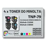4-PAK Multibox Toner do KONICA MINOLTA TNP79 AAJW150 AAJW450 AAJW350 AAJW250 BIZHUB C3350i 4050i 13.0K/3x9.0K CMYK zamiennik - 2