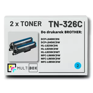 Toner do BROTHER TN326C 2-pak Cyan Multibox zamiennik