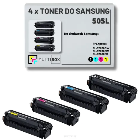 4-PAK Multibox Toner do SAMSUNG 505L ProXpress SLC2620 SLC2670 6K/3.5K CMYK zamiennik