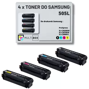 4-pak Toner do SAMSUNG 505L ProXpress SLC2620 SLC2670 6K/3.5K CMYK Multibox zamiennik