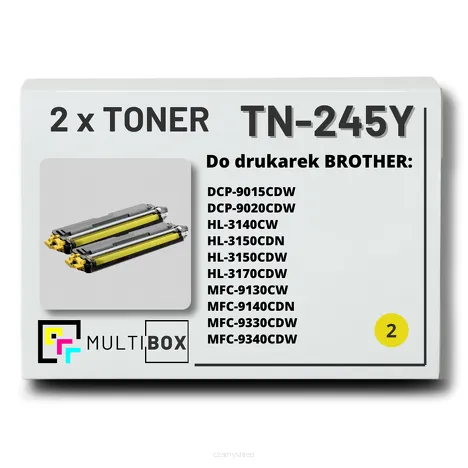 2-PAK Multibox Toner do BROTHER TN245Y Yellow zamiennik