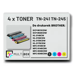 Toner do BROTHER TN241 TN245 4-pak CMYK Multibox zamiennik