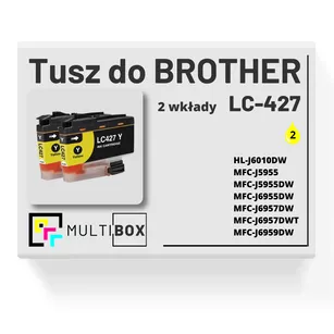 Tusz do BROTHER LC427Y 2-pak yellow zamiennik Multibox