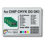 4-PAK Multibox zestaw Chipów CMYK do OKI MC760 MC770 MC780 8,0K/3x6,0K - 2