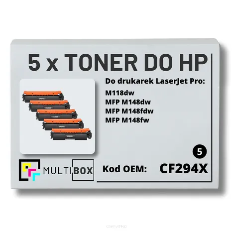 5-PAK Multibox Toner do HP CF294X 94X M118 M148 zamiennik