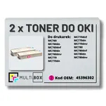 2-PAK Multibox Toner do OKI MC760 MC770 MC780 45396302 magenta zamiennik - 2