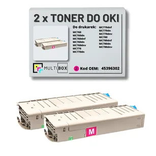 Toner do OKI MC760 MC770 MC780 45396302 2-pak magenta zamiennik Multibox