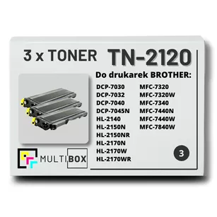 Toner do BROTHER TN2120 3-pak Multibox zamiennik